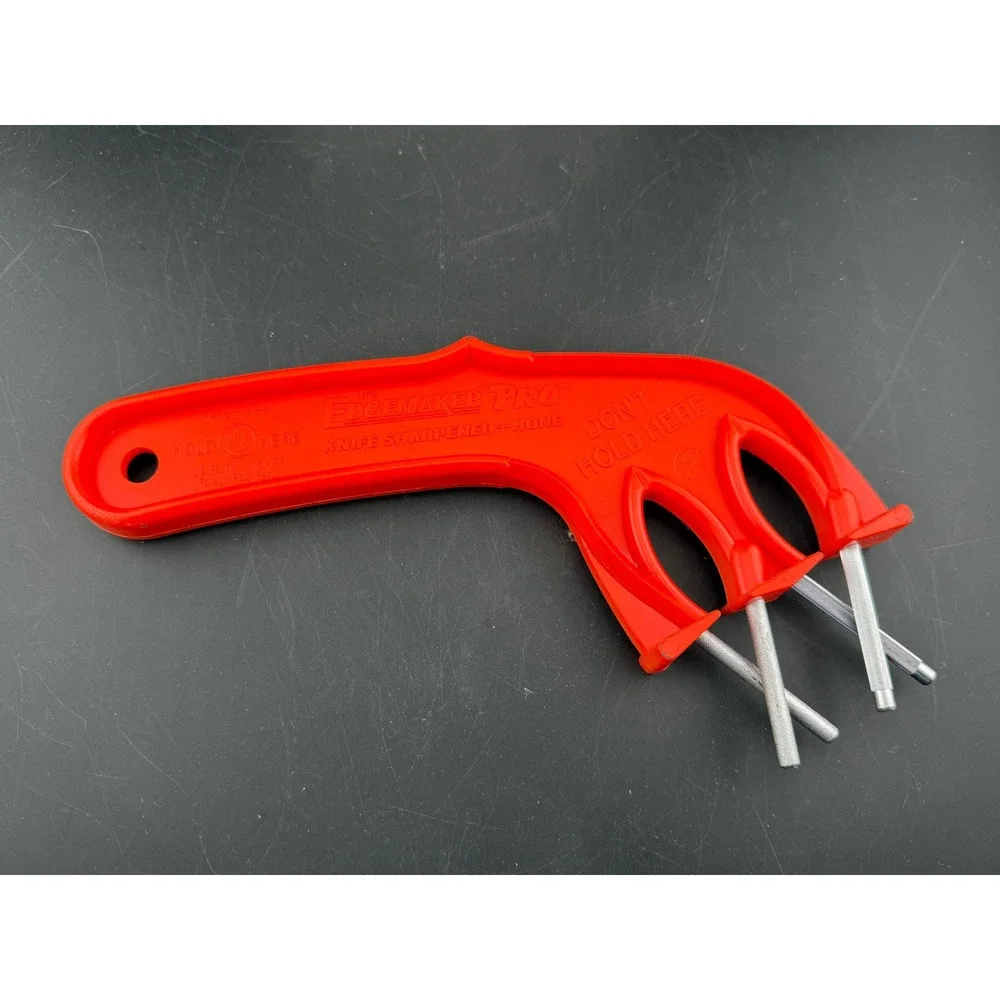 The Edgemaker Pro Knife Sharpener & Hone: Orange Handheld Tool #331